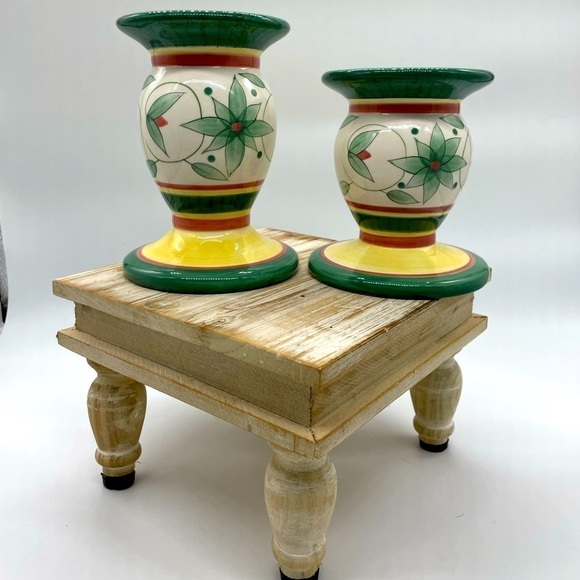 Pfaltzgraff Other - Pfaltzgraff French Quarter Set of Two Ceramic Candle Sticks